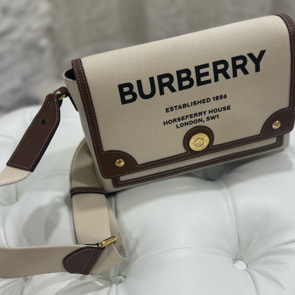 Burberry Canvas and Leather Messenger Bag - Picture 2 of 7